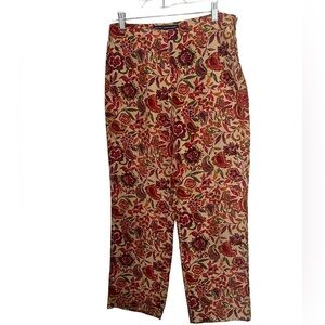Ralph Lauren 100% Silk Floral Pants 8